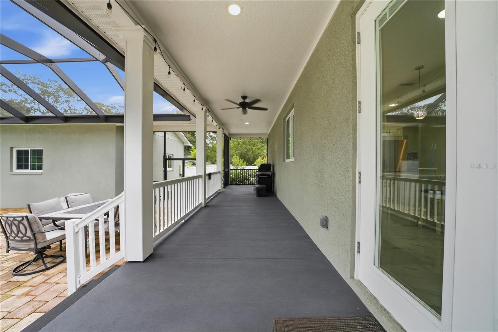 Covered backyard patio