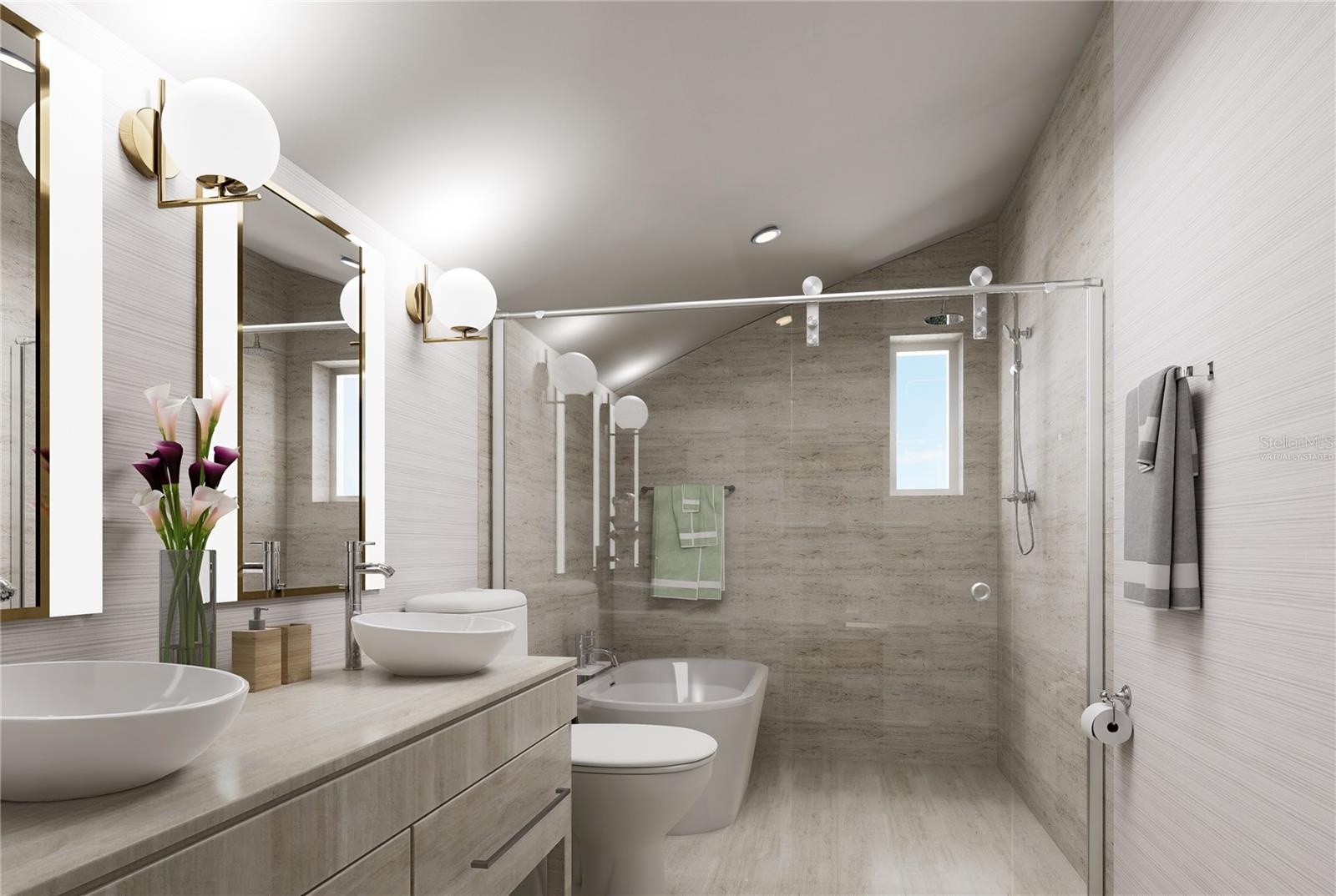 Bathroom- Virtually Staged