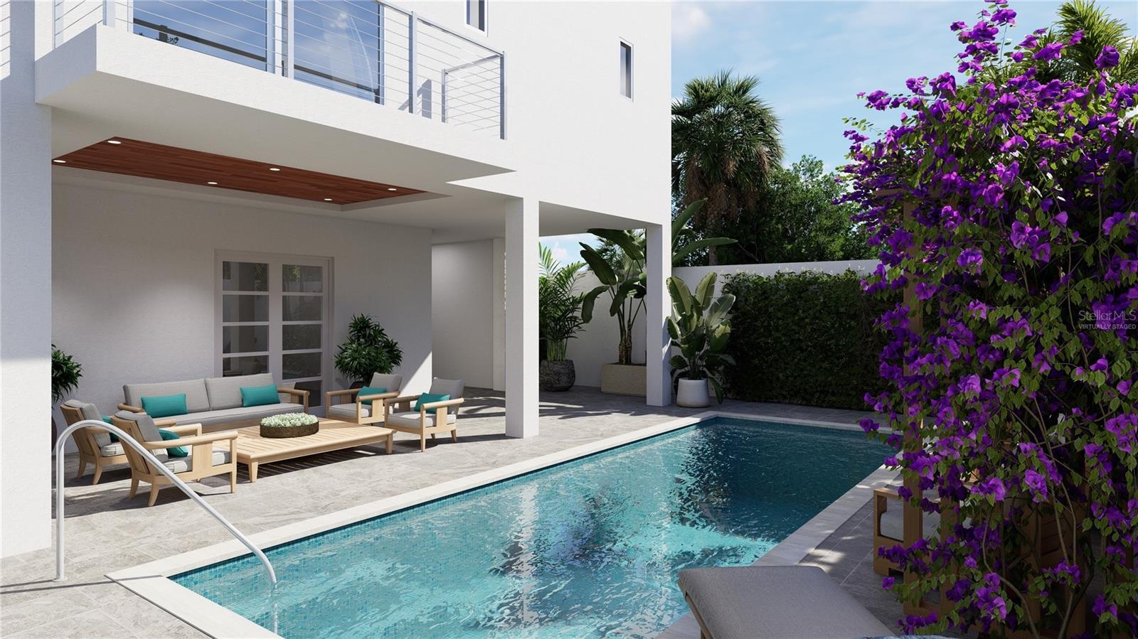 Pool- Virtually Staged