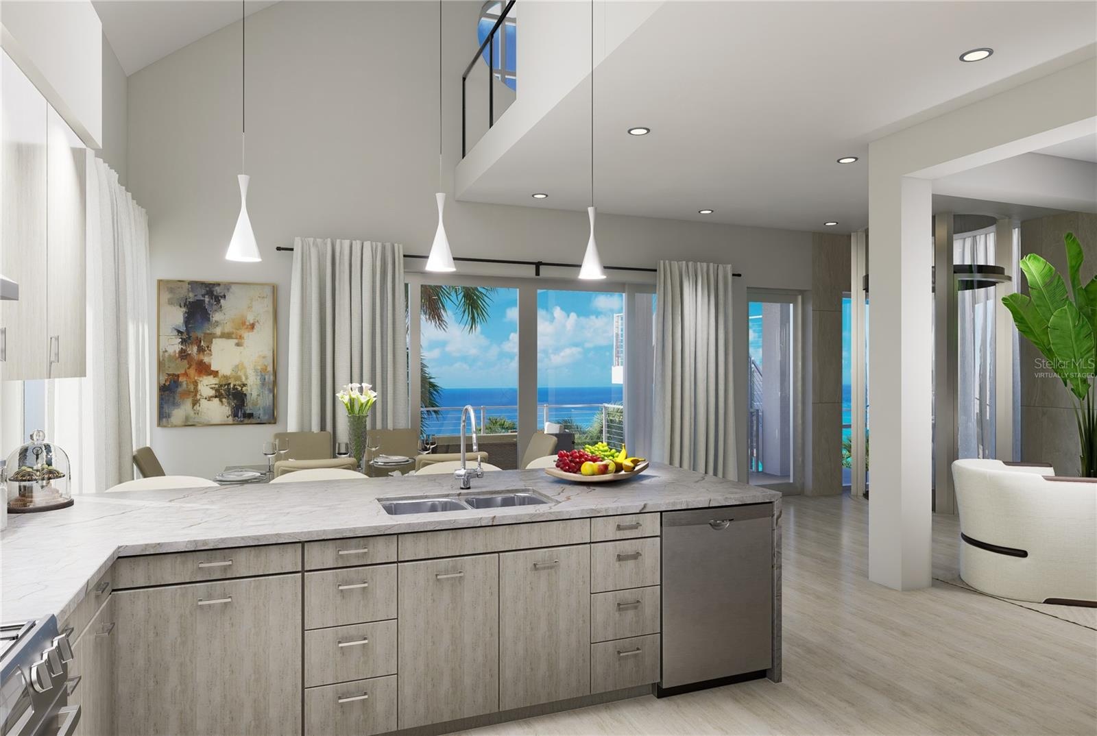 Living Room kitchen- Virtually Staged
