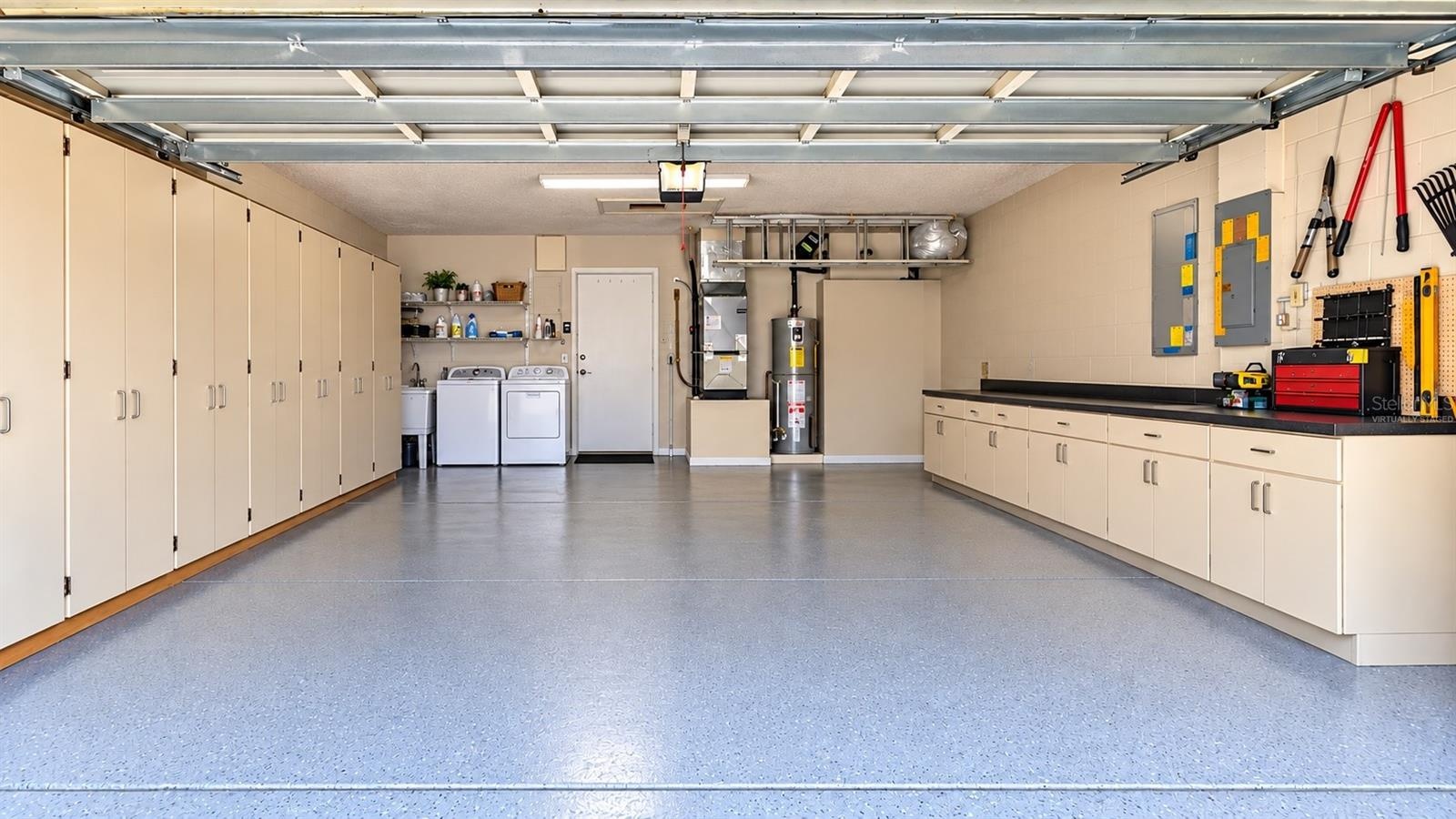 Organized Garage spaces (virtually staged to remove boxes currently staged in home)