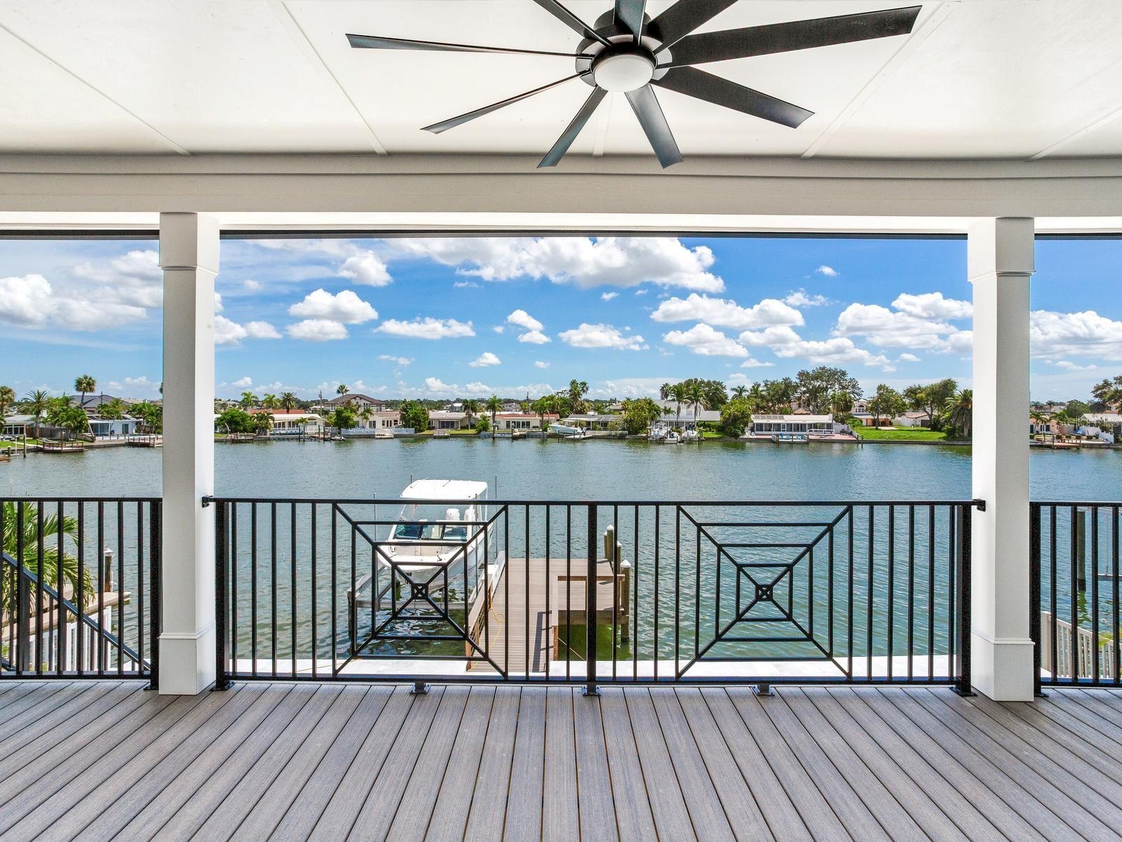 Picture from the terrace on the main living level of an already built SeaSafe Shore Crest home for reference purposes only.