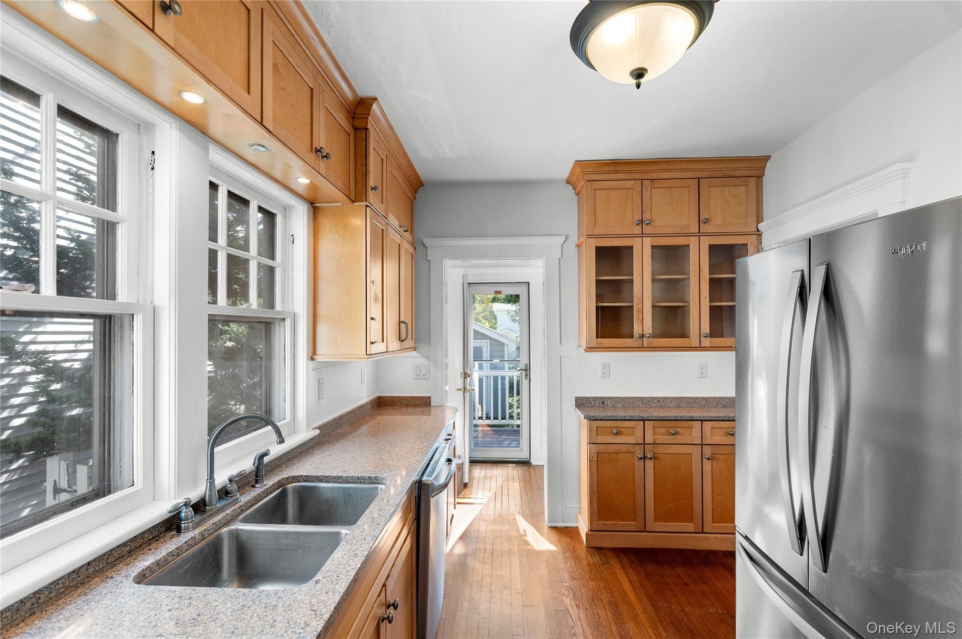 walk through kitchen to back door area