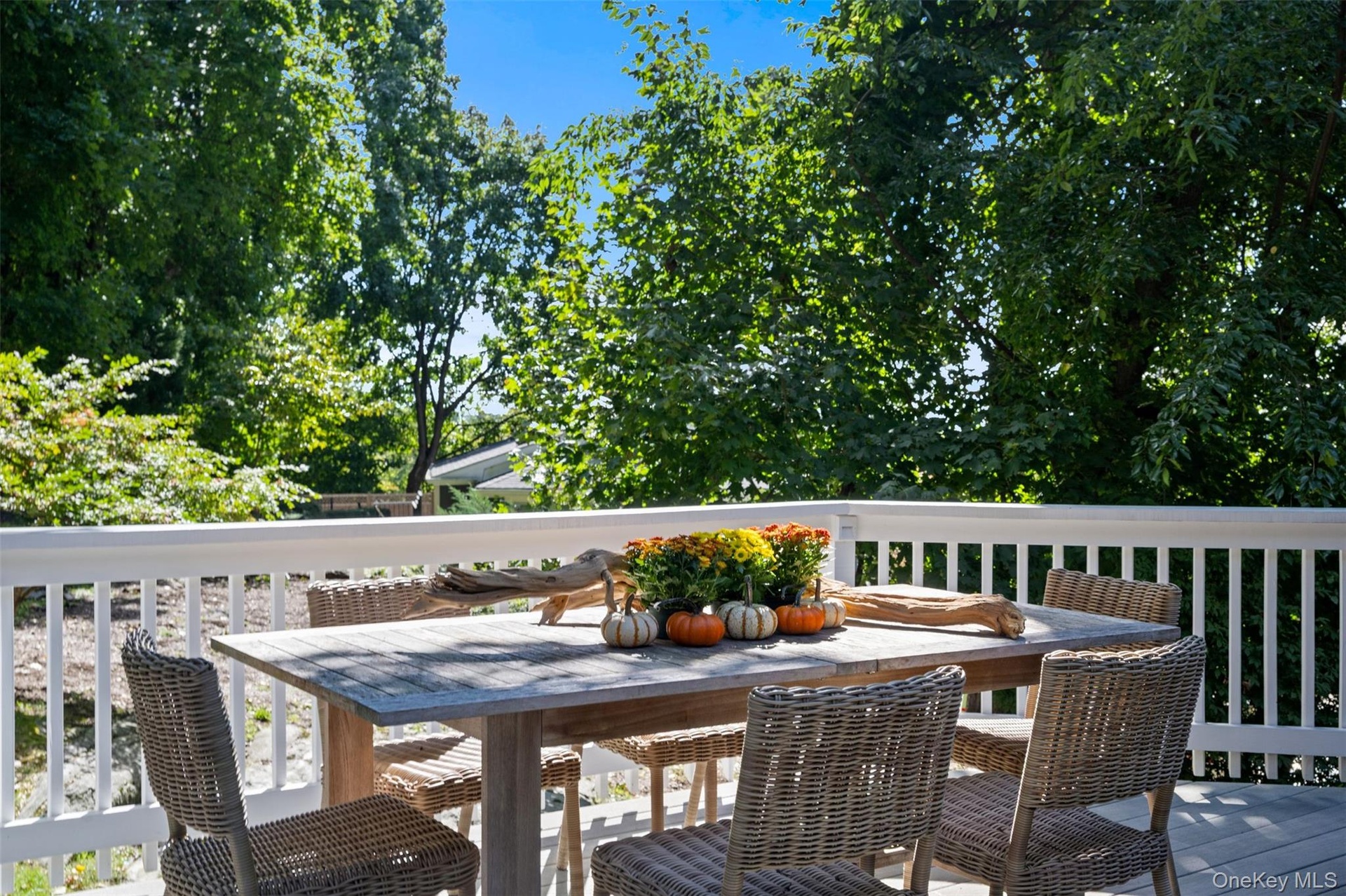 Outdoor entertaining is a must on this expansive deck.