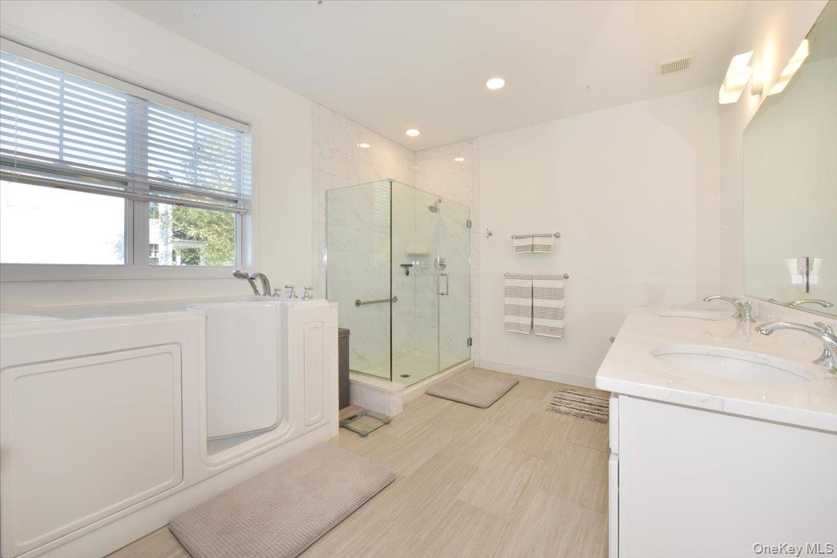 Spacious Shower and Walk-in Tub
