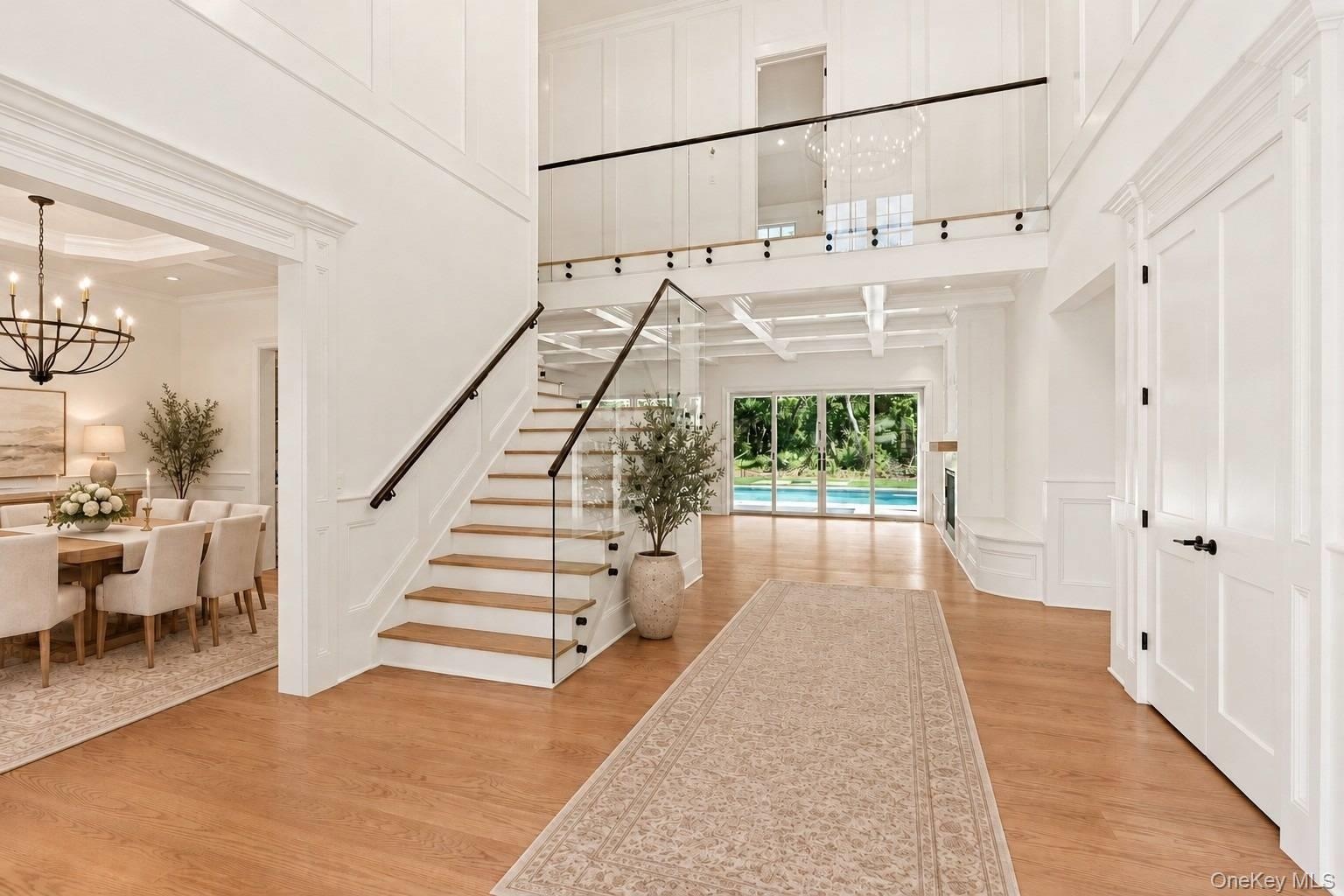 Virtually staged entry foyer