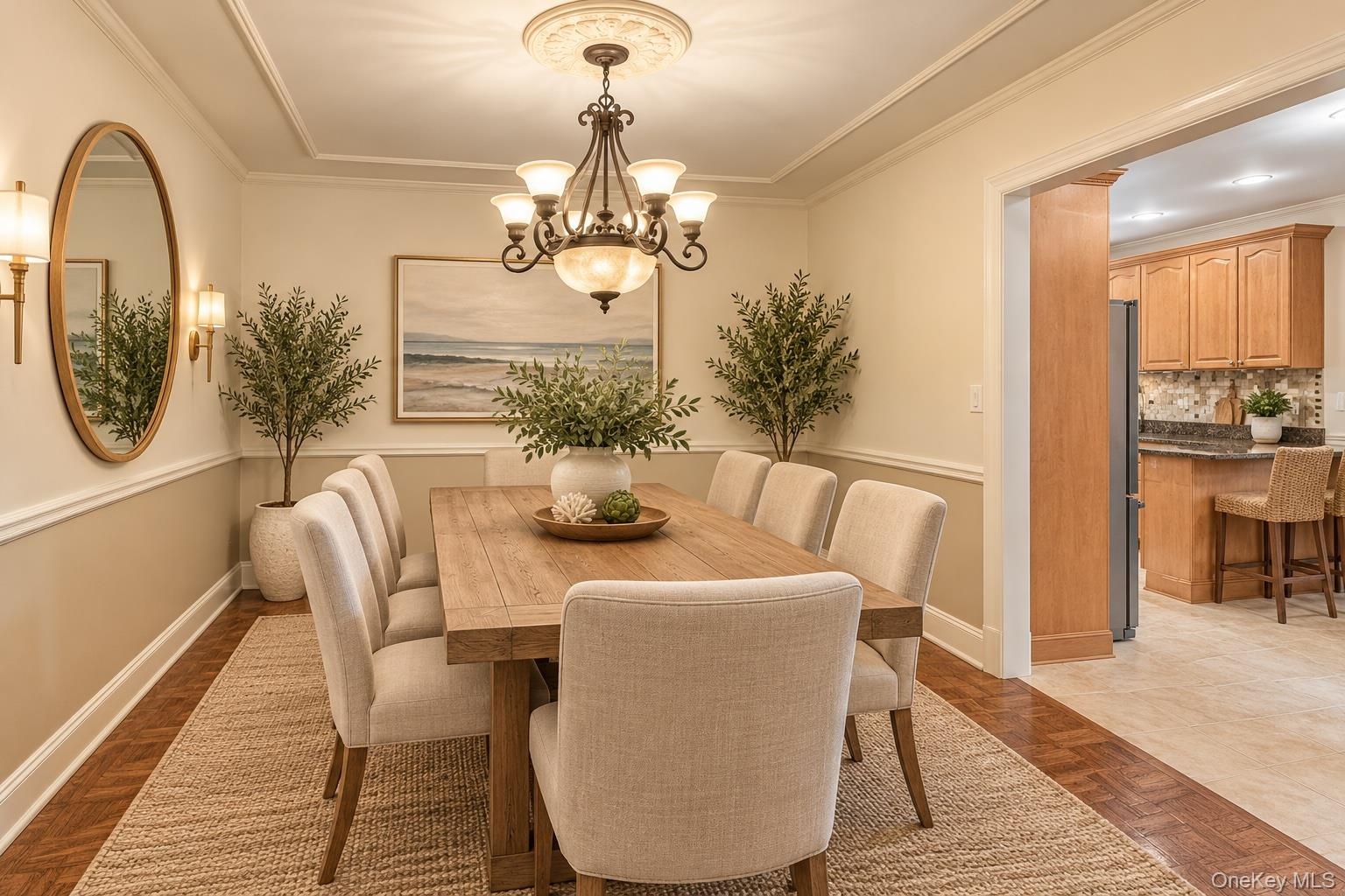 Virtually Staged Dining Room