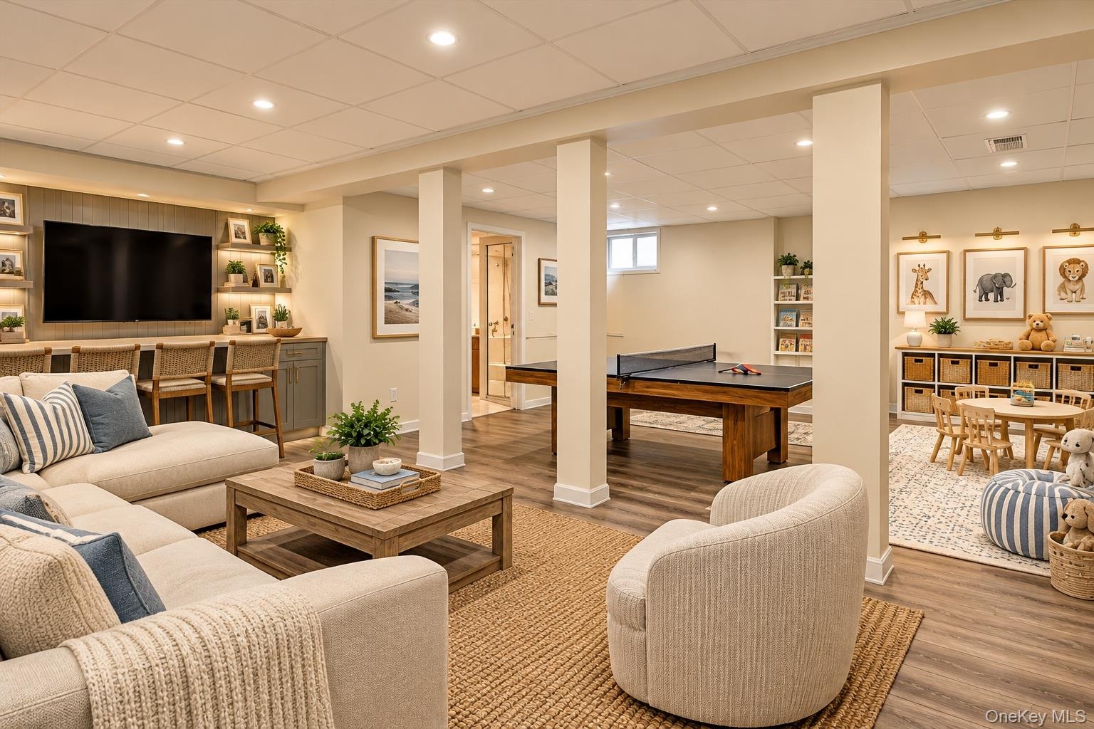 Virtually Staged Full Basement Separate Entrance
