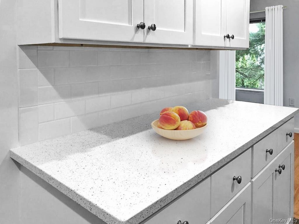 Detail of Kitchen countertop and backsplash