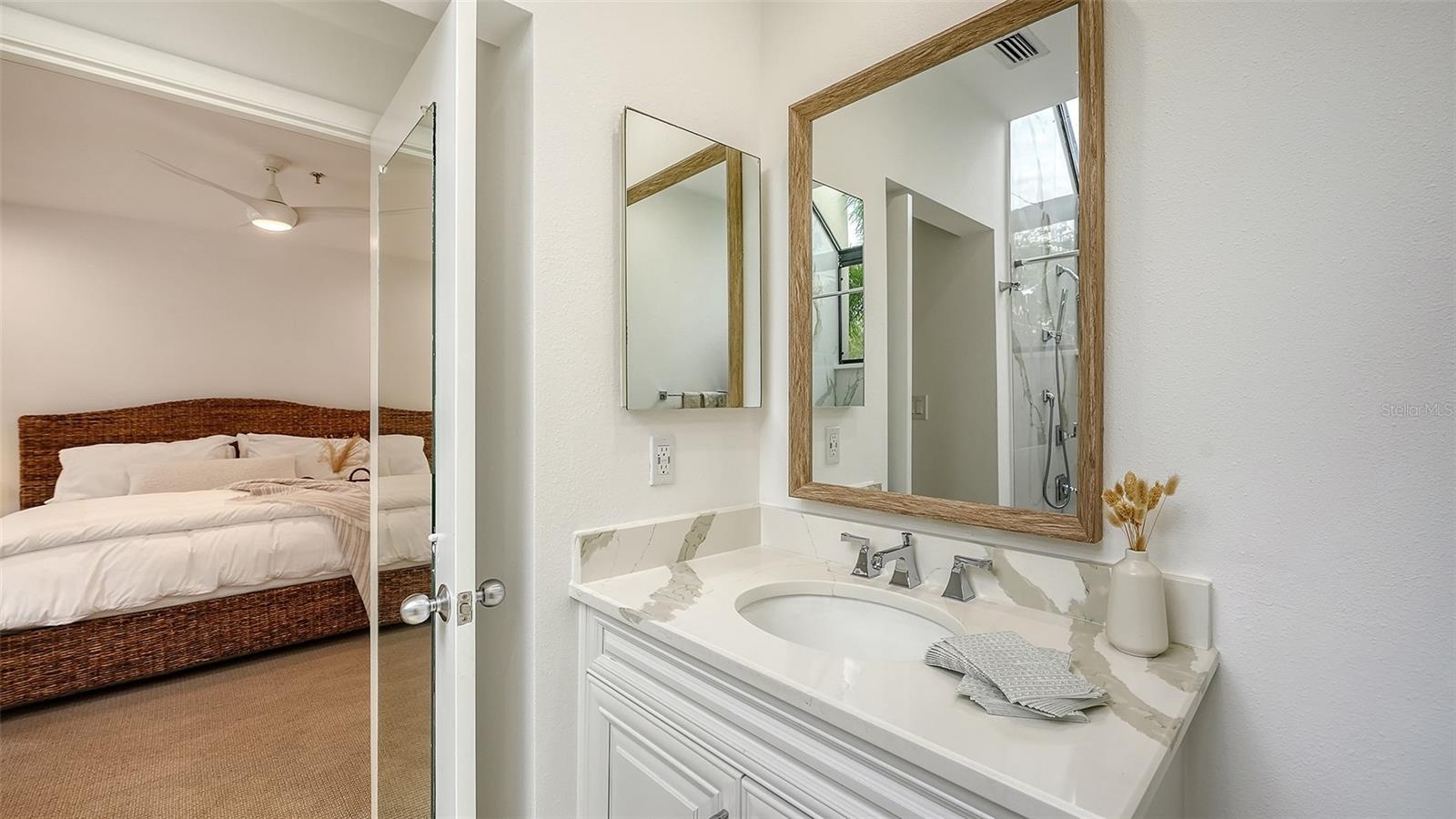 LOVELY VANITY W/ QUARTZ TOP