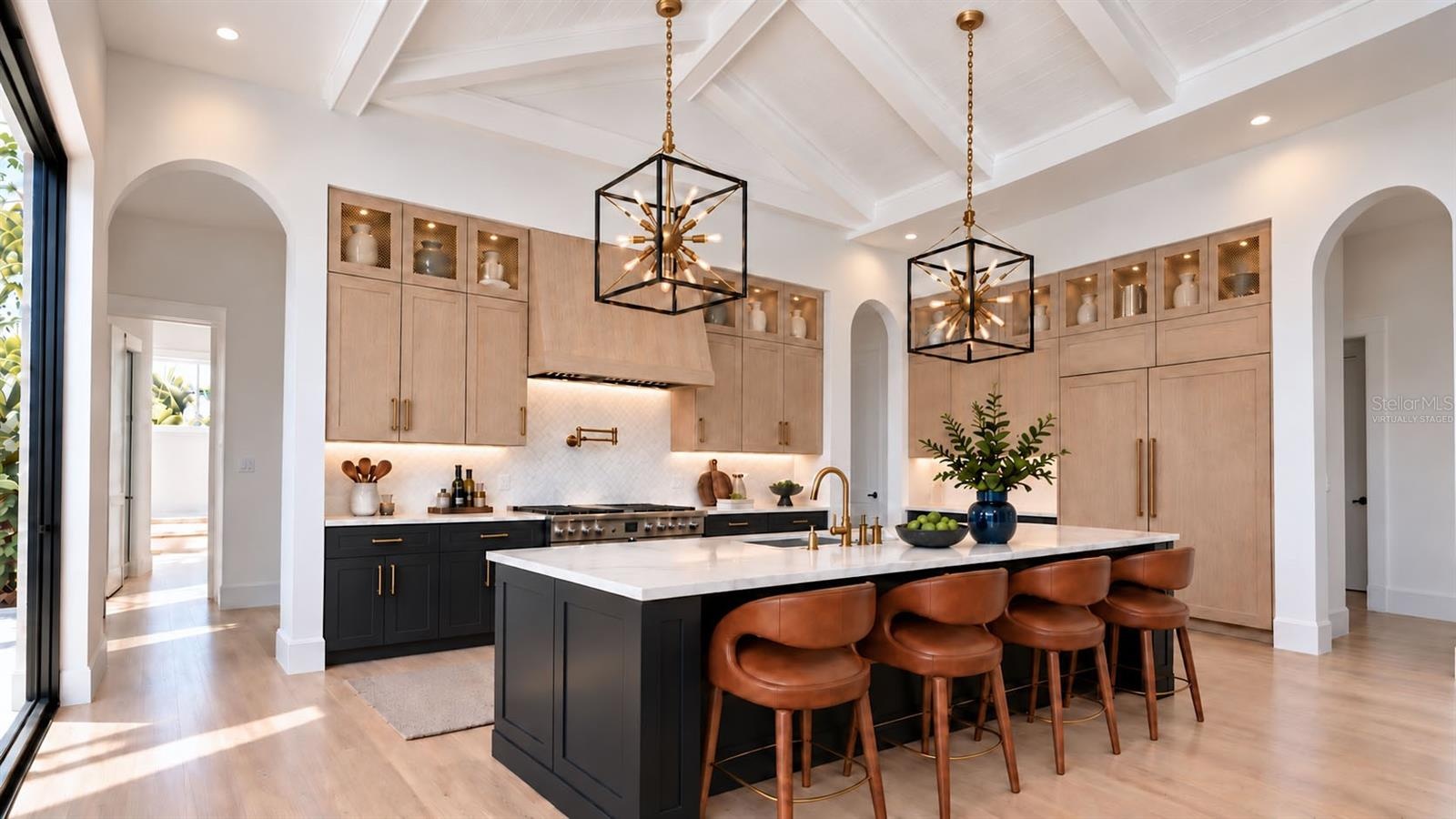 Kitchen. Virtually staged.