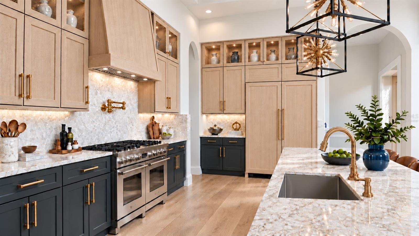 Kitchen. Virtually staged.