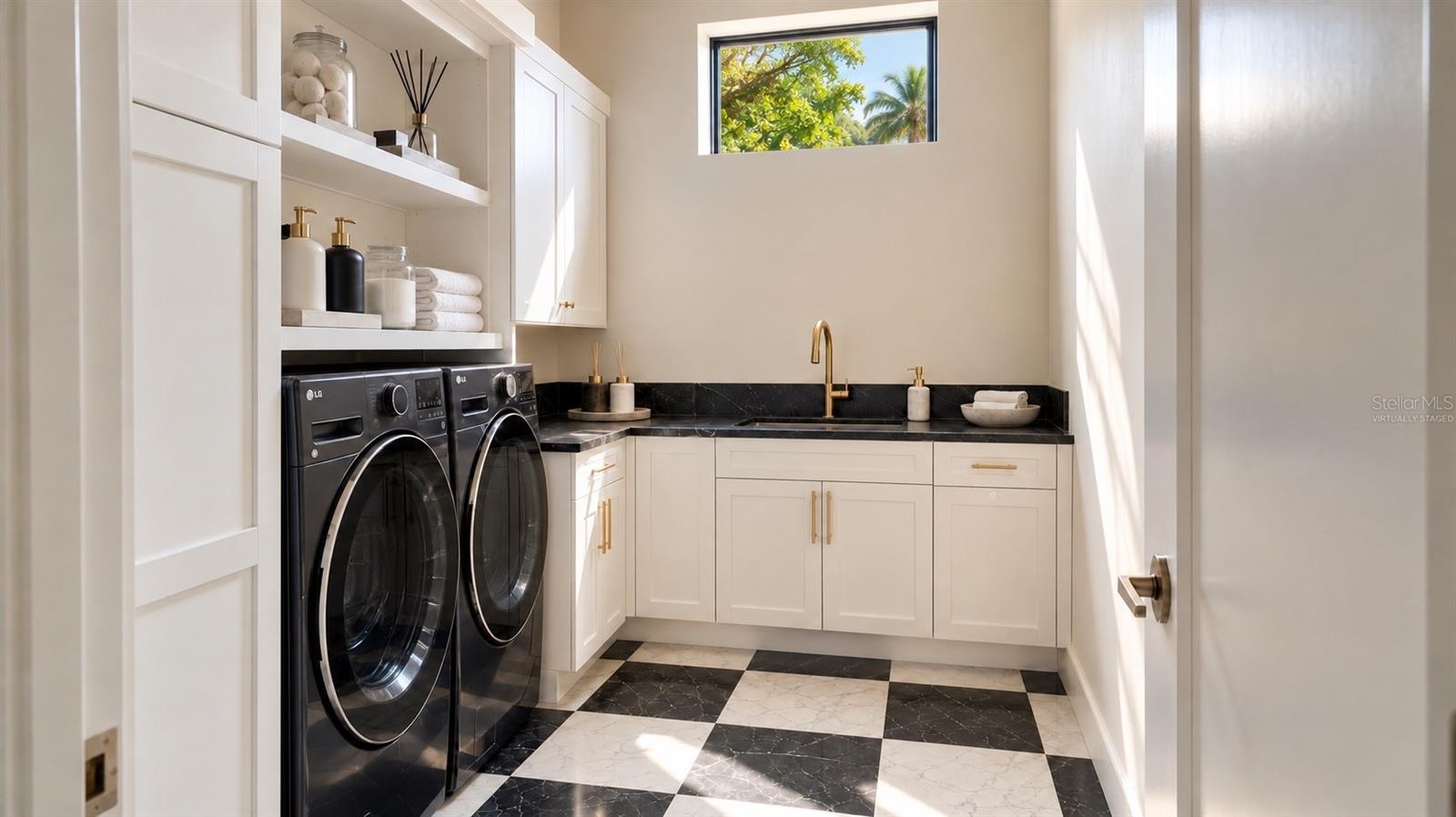 Laundry room. Virtually staged.