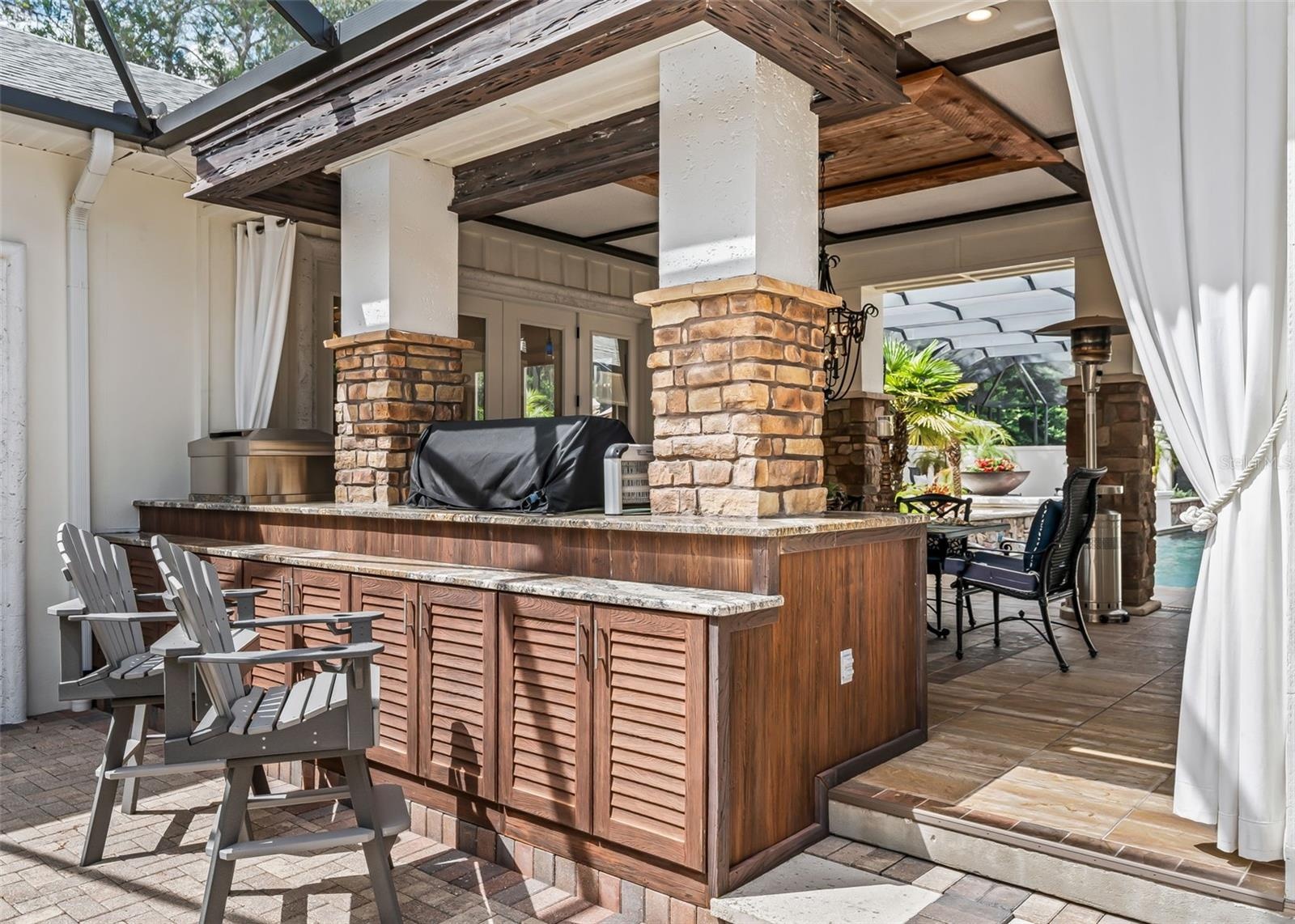 Outdoor Bar Seating Area
