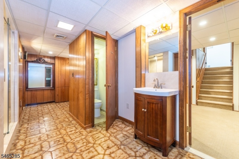 Sauna area with bath