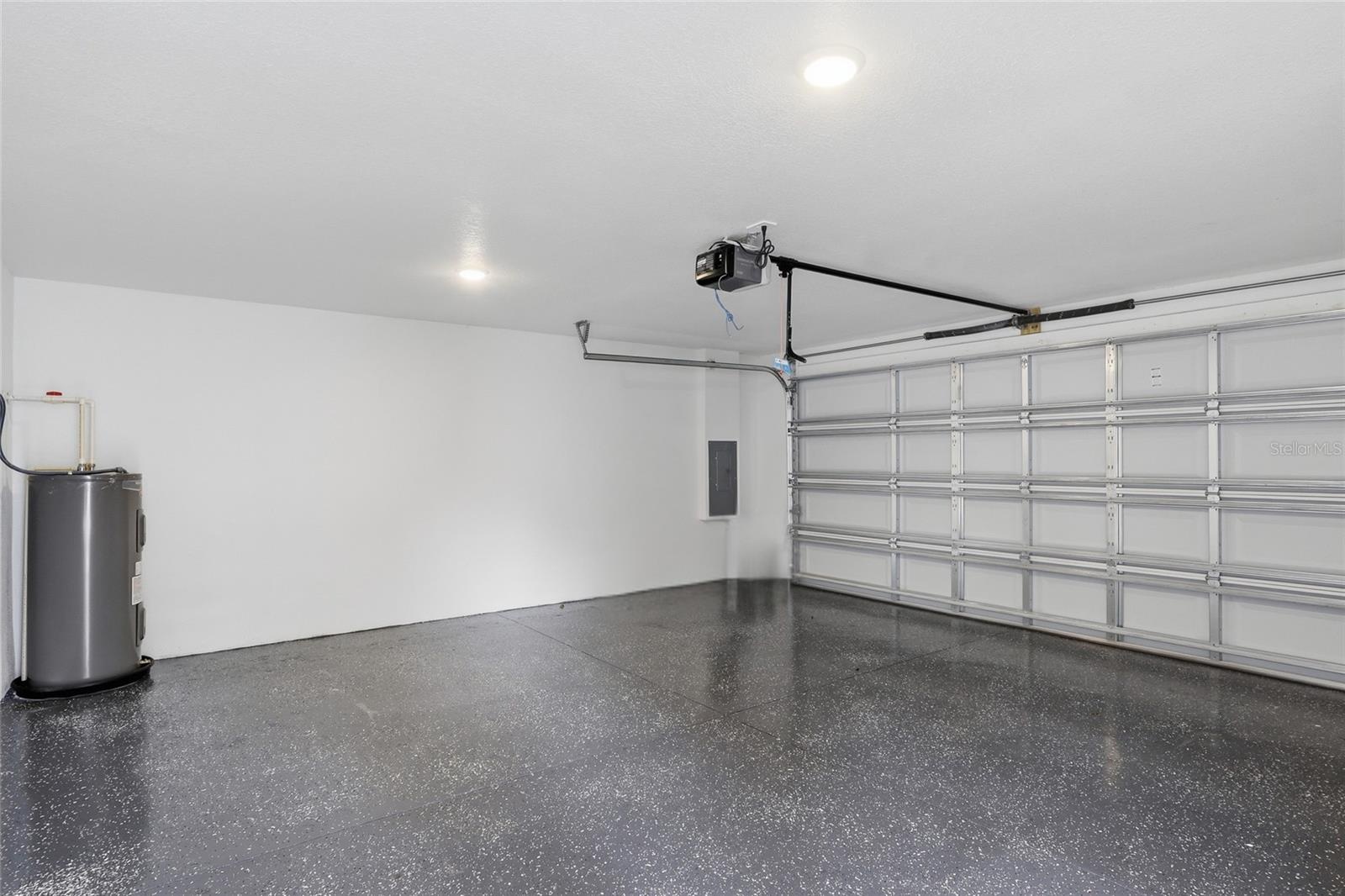 Two car garages with epoxy floors