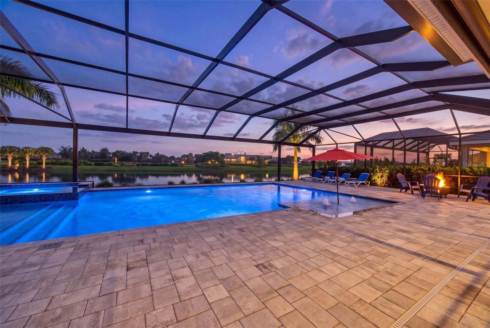 Evening Pool Views