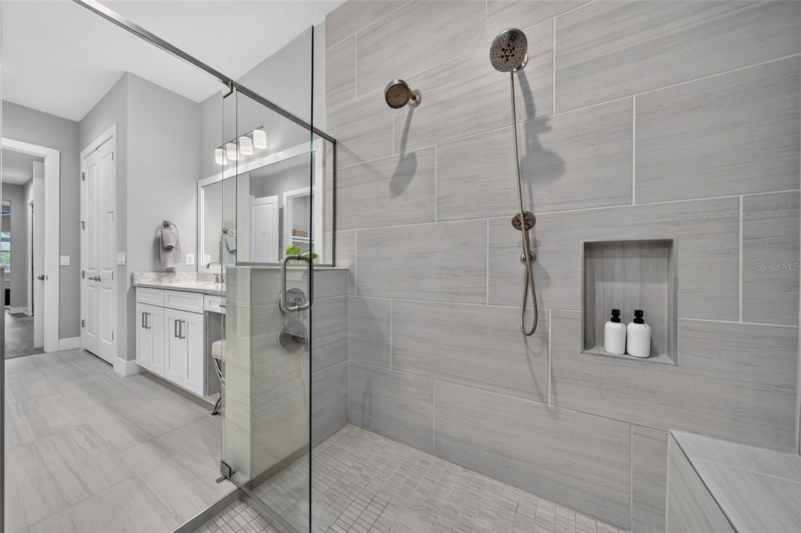 Glass-Enclosed Shower