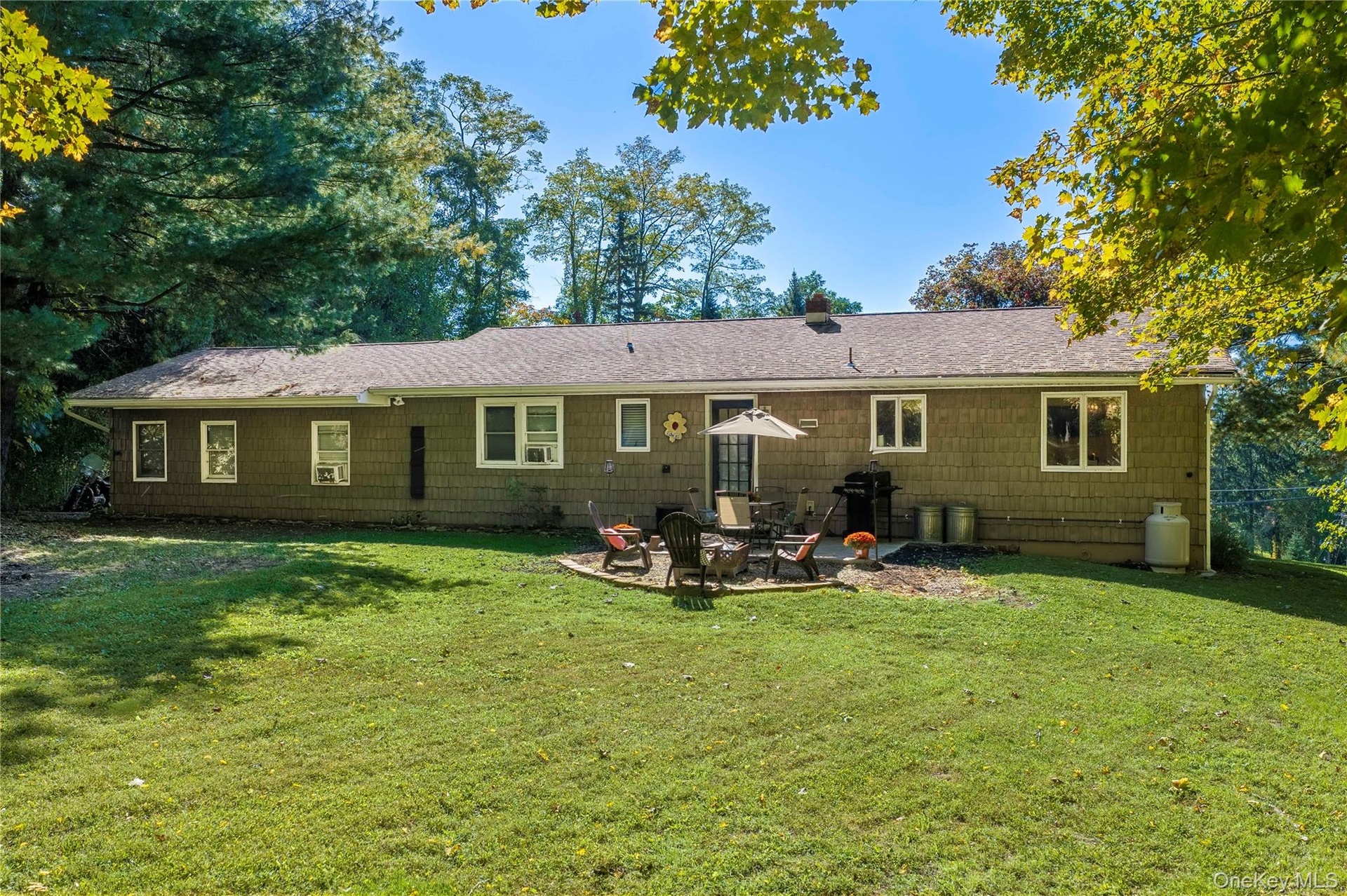 With a private backyard.