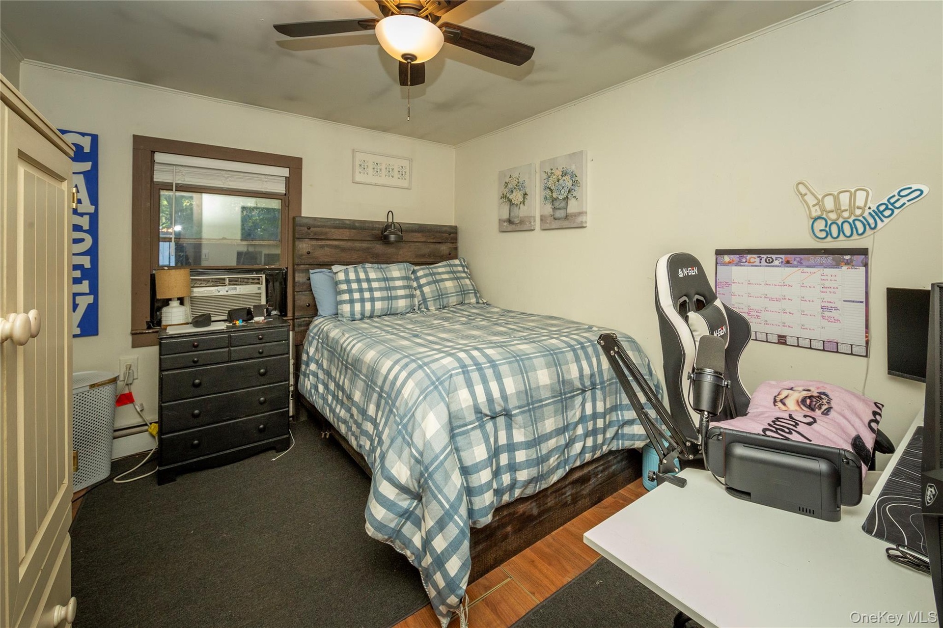 View of the second bedroom.