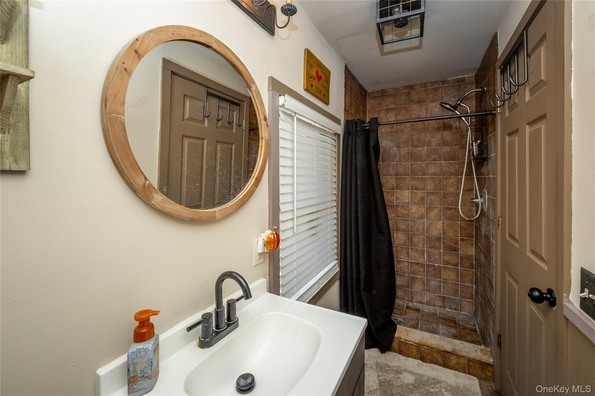 With walk-in shower.