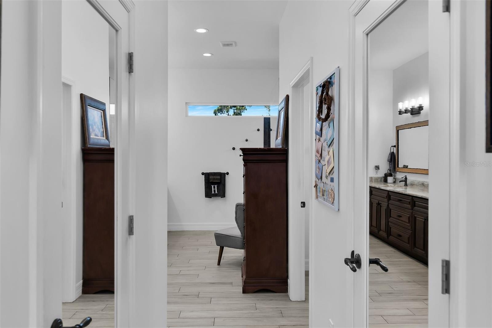 double walk in closets and en- suite entry