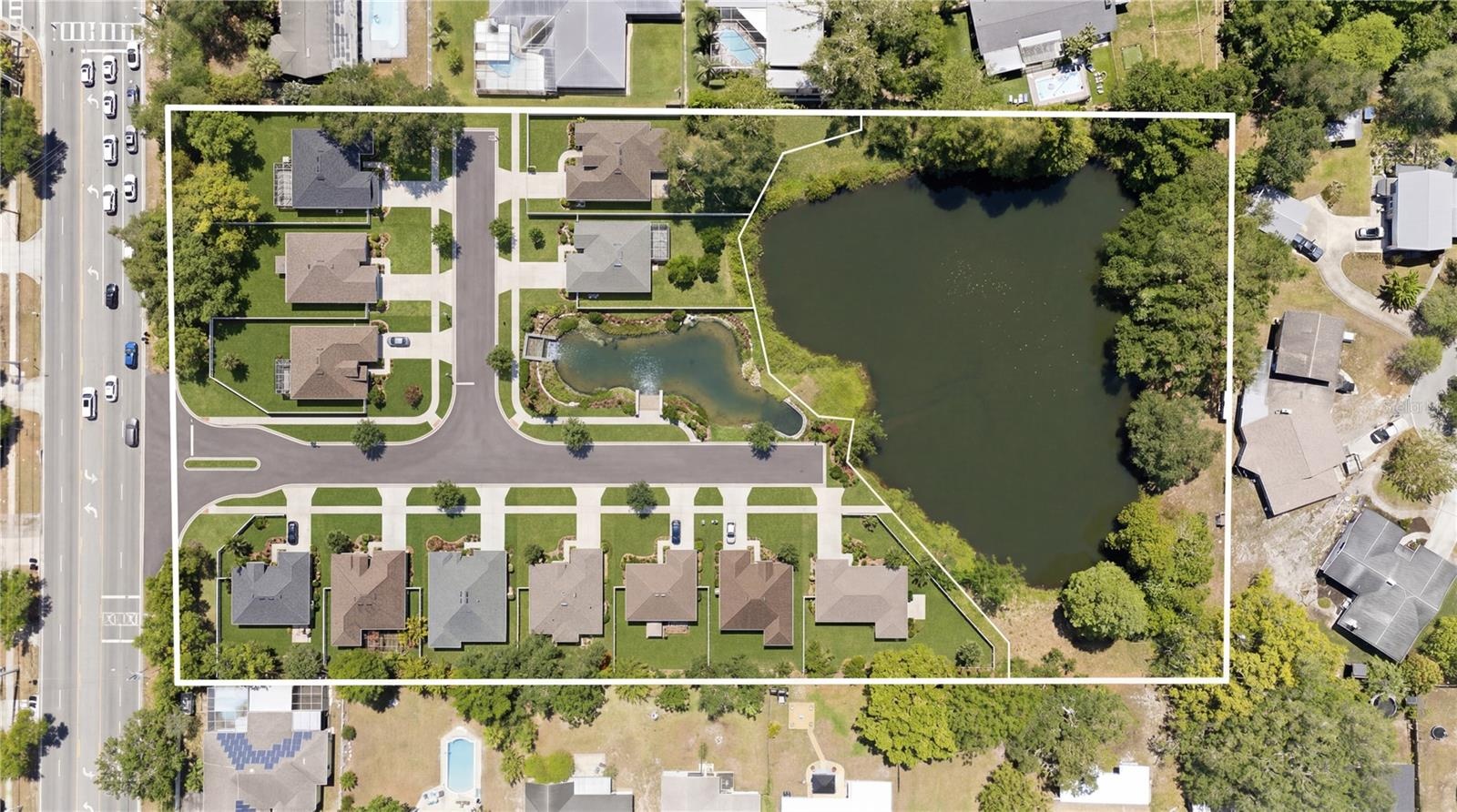 Virtually rendered site plan of community proposal