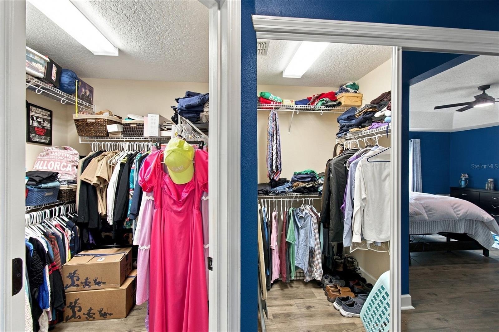 Double walk in closets