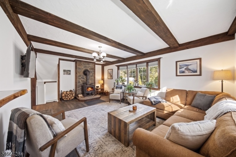 Family room staged