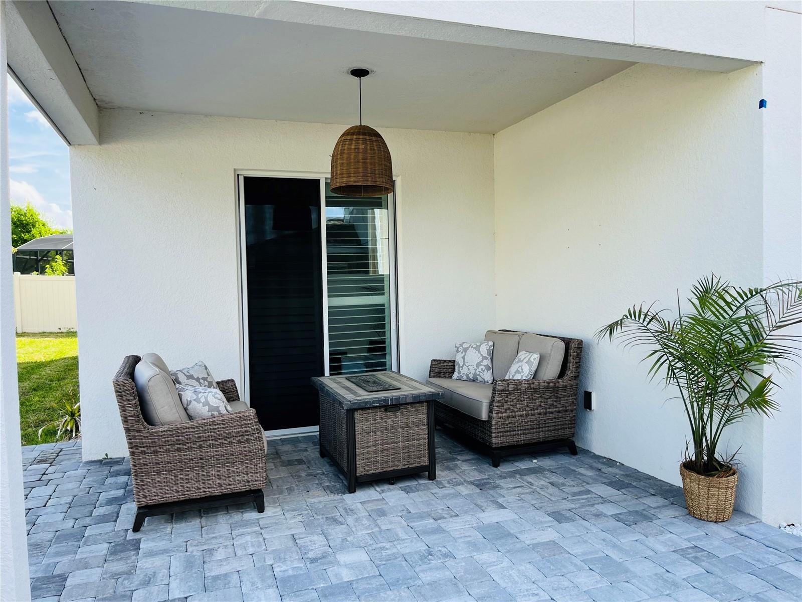 Covered Patio with Pavers