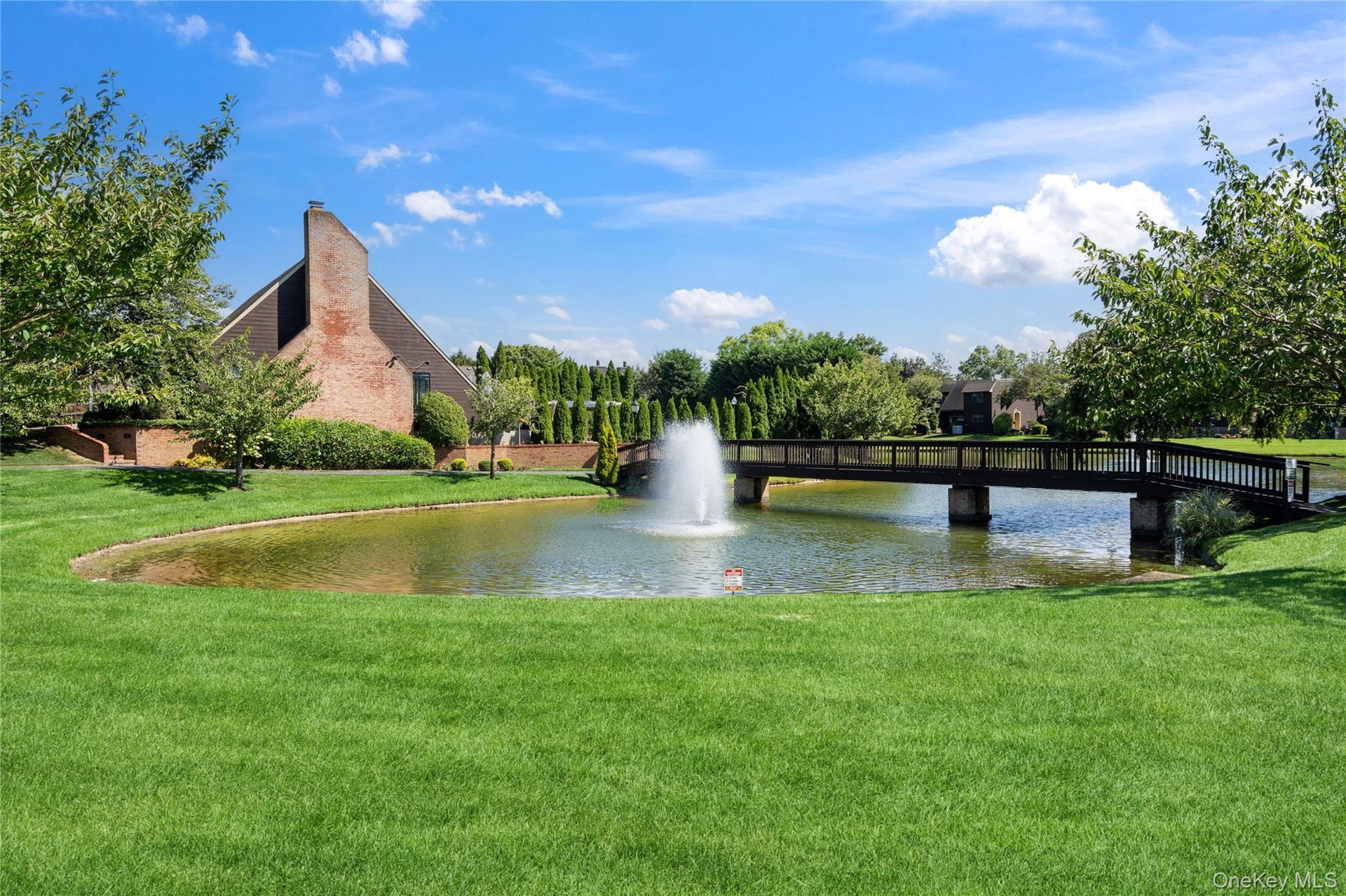 This Pond Offers A Bridge to The Clubhouse!
