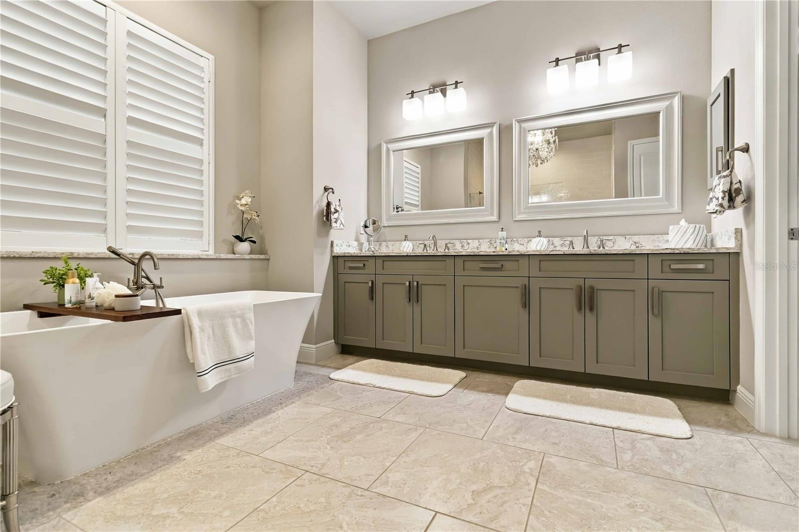 Primary Bathroom with Custom Mirrors