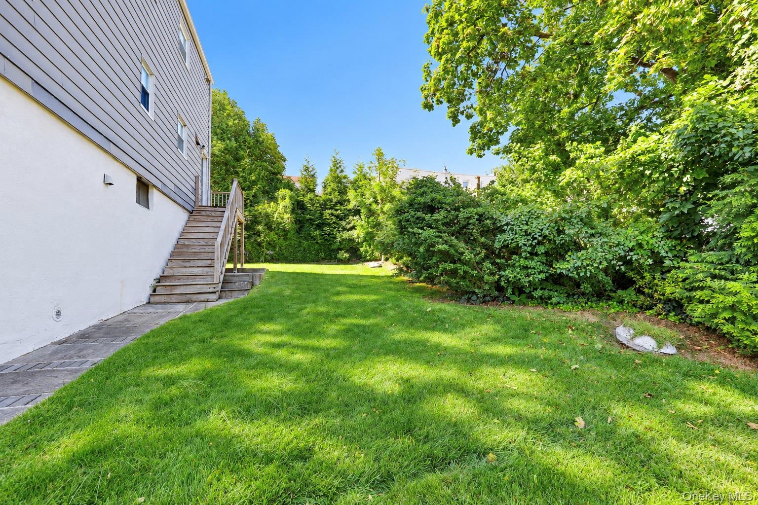 Large private backyard