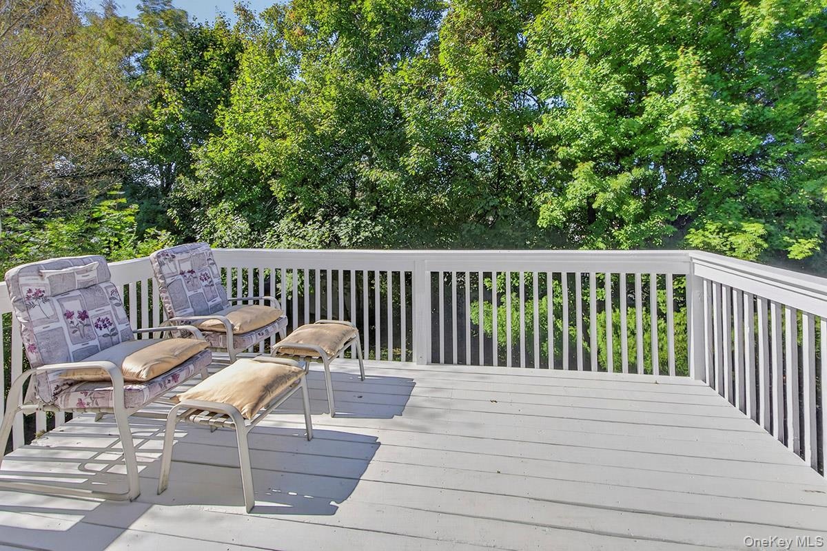 Deck off of the kitchen.