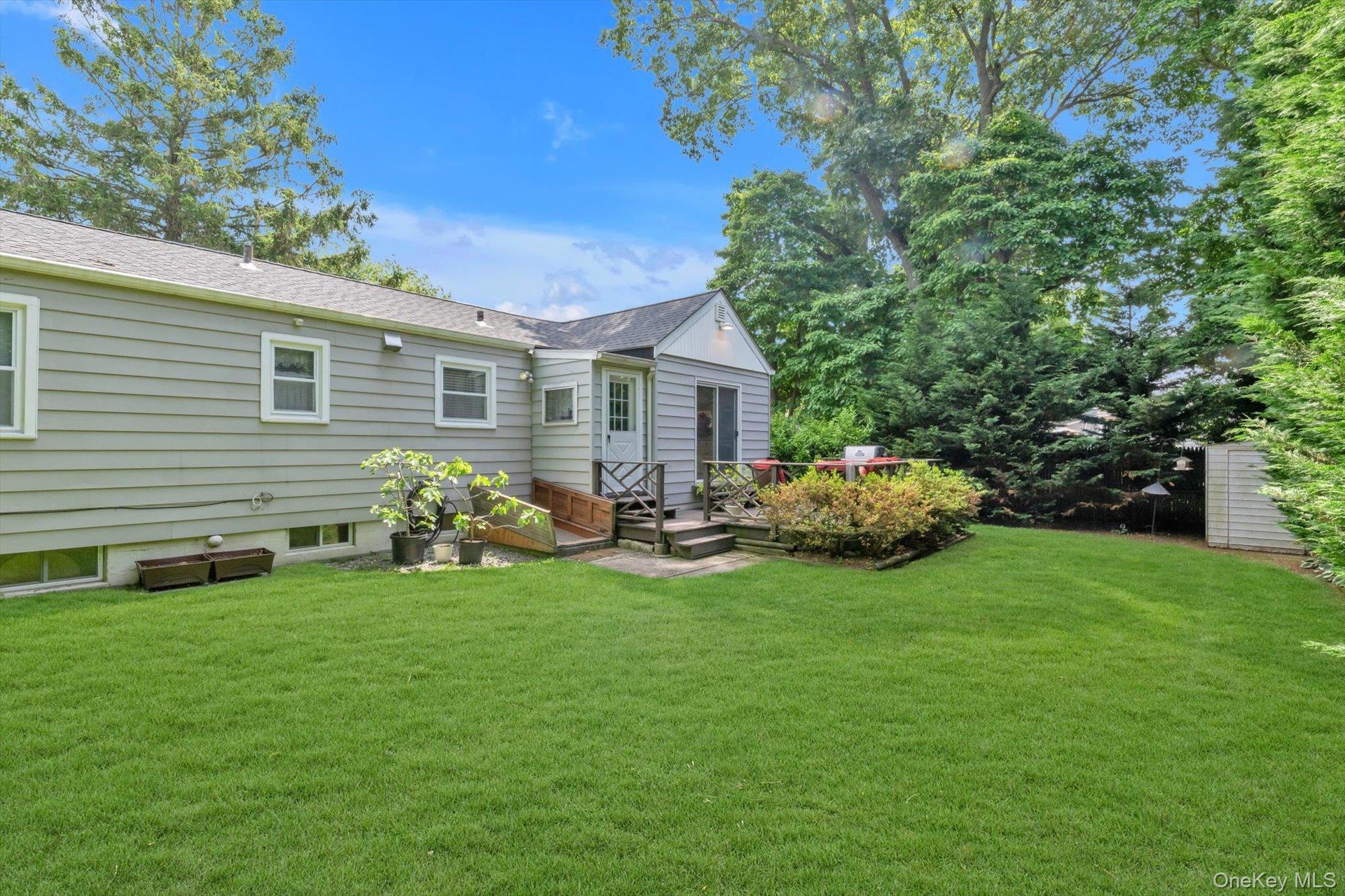 Beautifully landscaped backyard