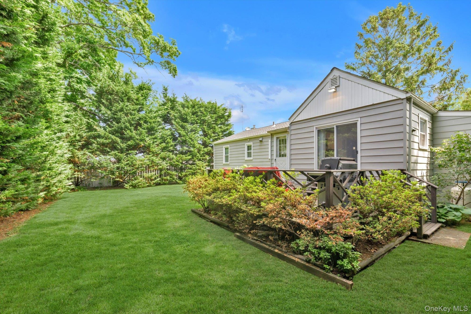 Beautifully landscaped backyard