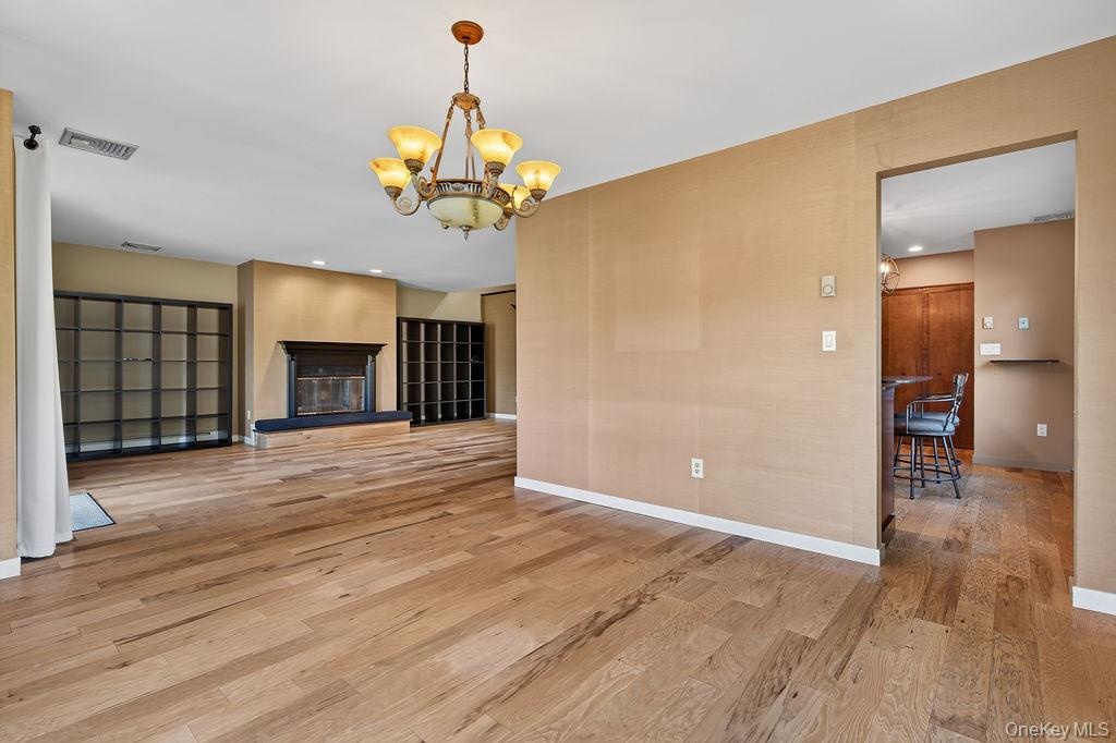 Dining room flows into the living room
