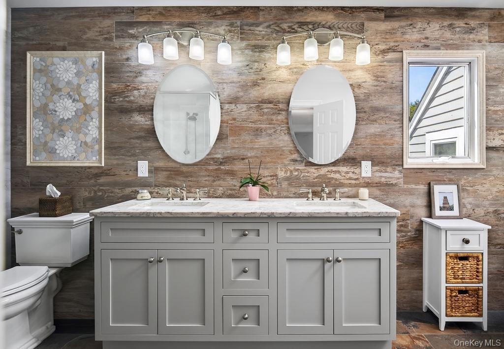 This bathroom was completely re-imagned in 2023