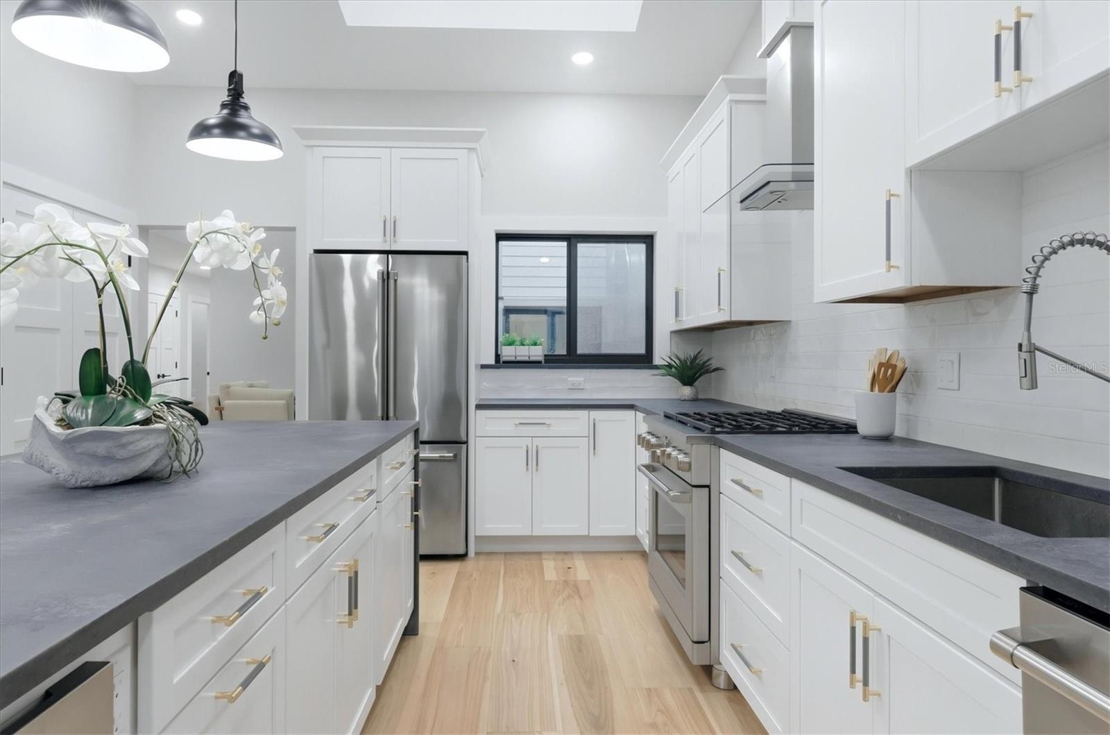 Quartz Counters, GE Cafe appliances