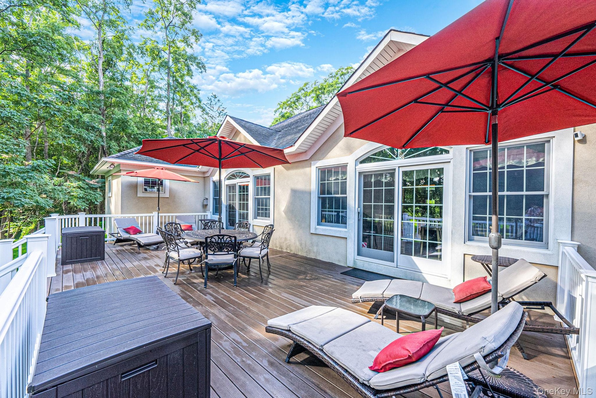 Rear deck, sliders to Living Room