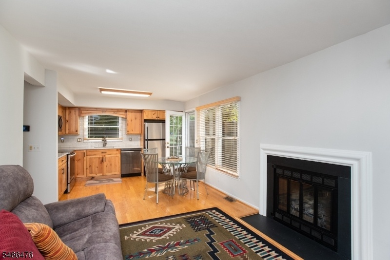 Kitchen open to Cozy den