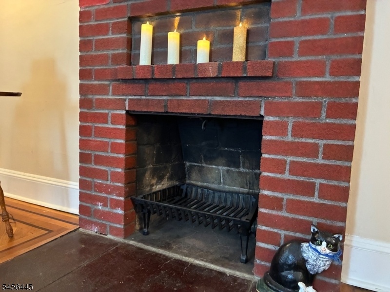 Wood burning fireplace