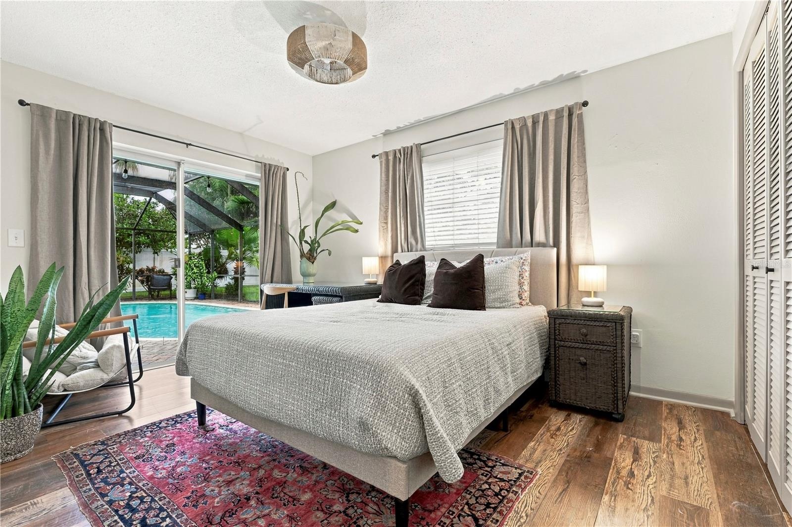 Bedroom 4 with pool patio access