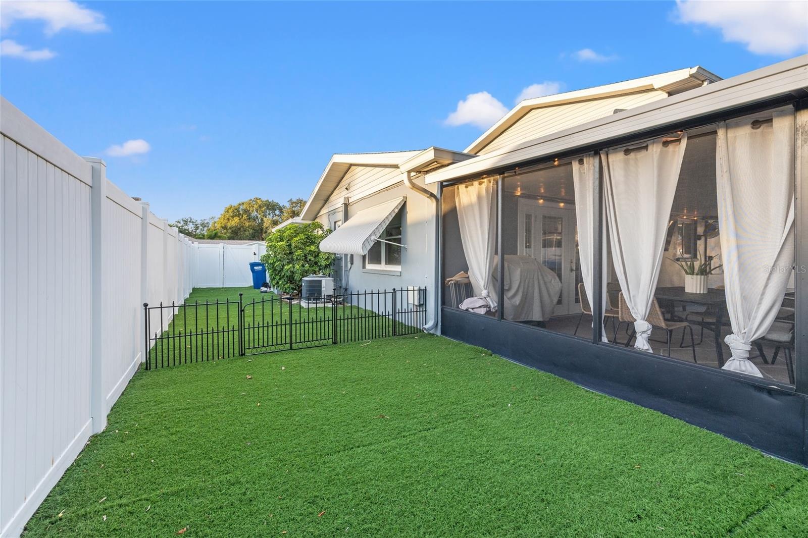Backyard with Artificial Turf
