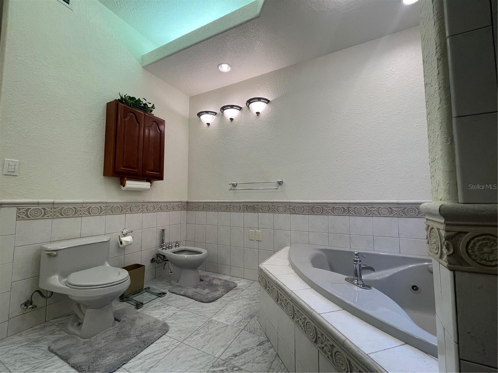 Primary bathroom features a bidet