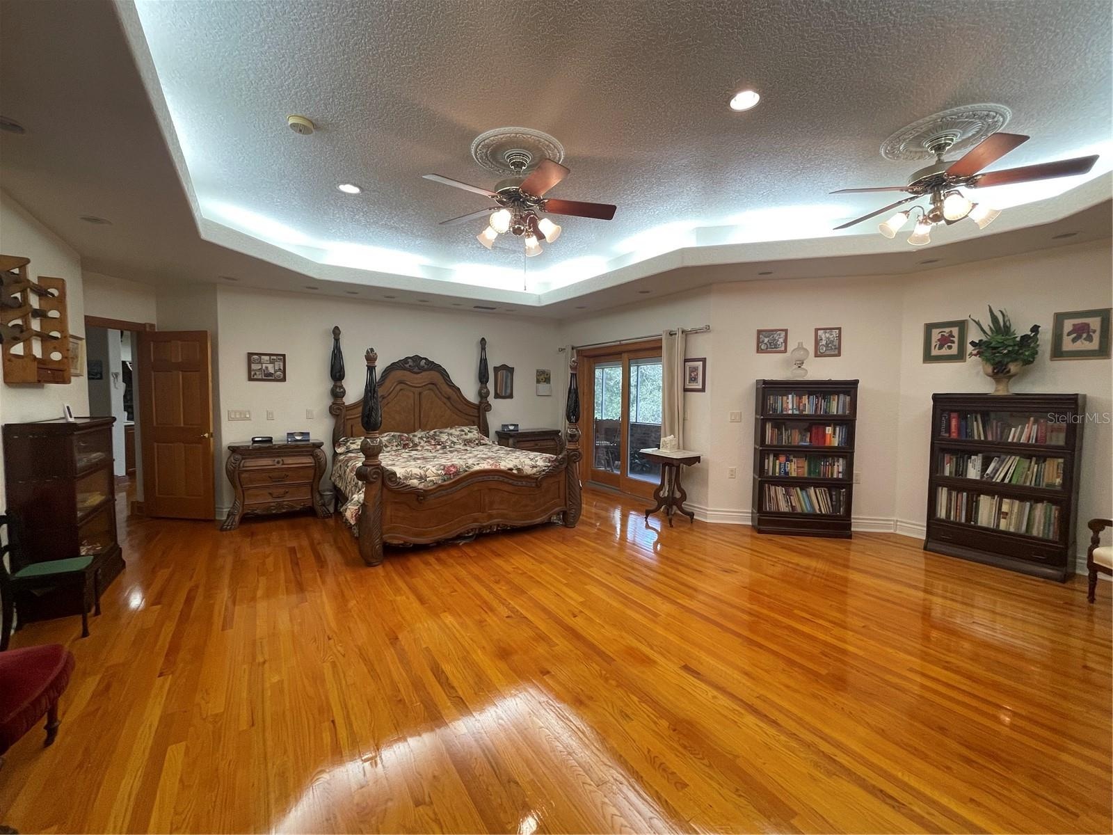 Door to the left leads to the living area and parlor