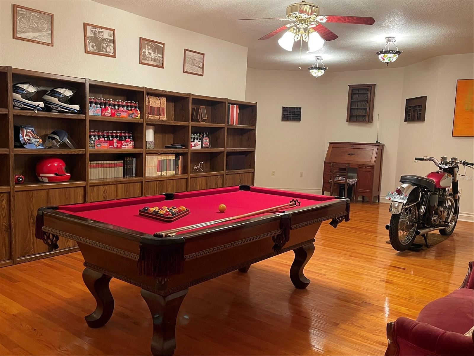Bonus room on first floor has a storage closet