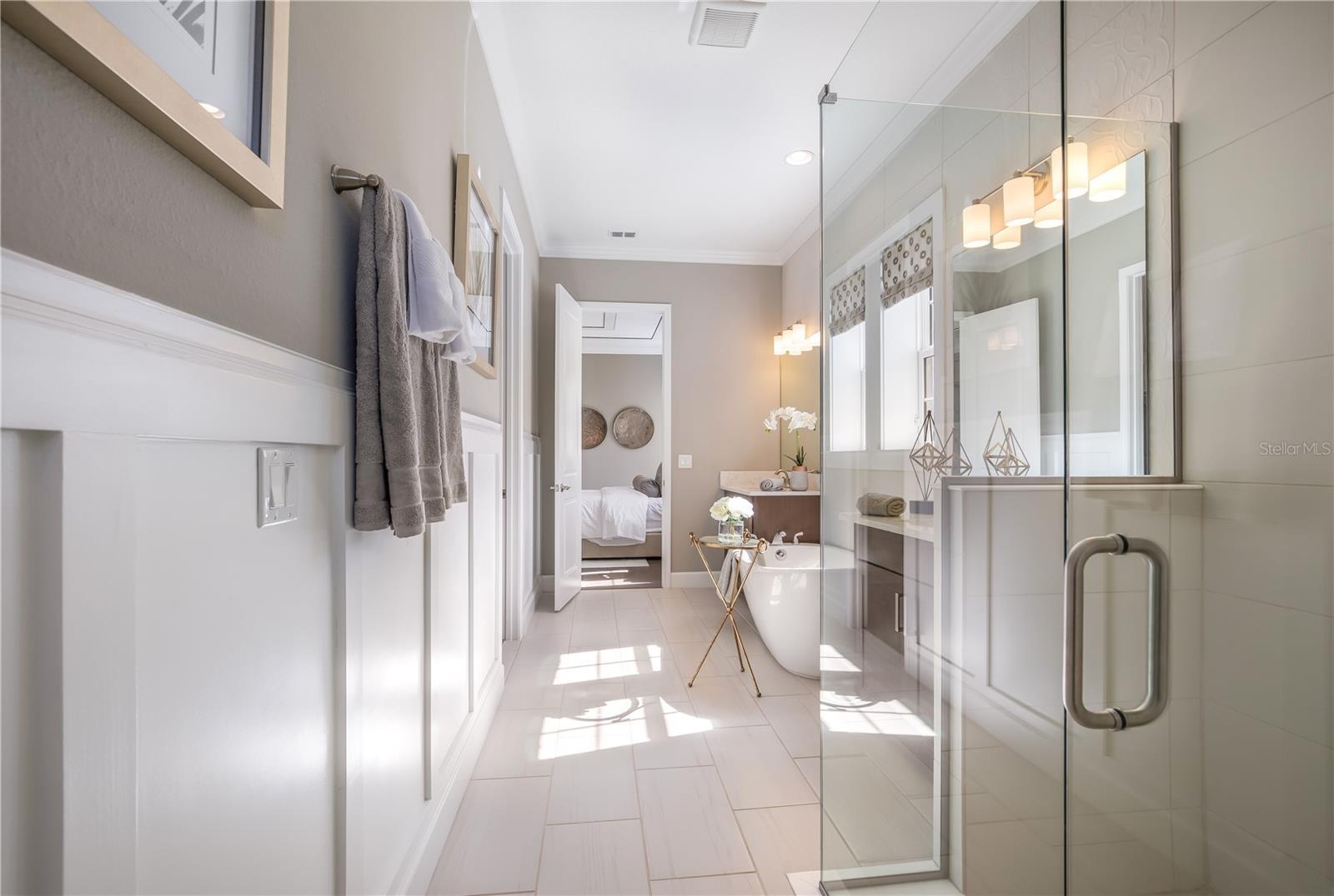 The sample photos included are of the model home and are meant to showcase the craftsmanship and design quality.