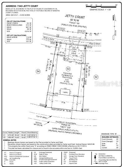 7343 Jetty Court Preliminary Plot Plan
