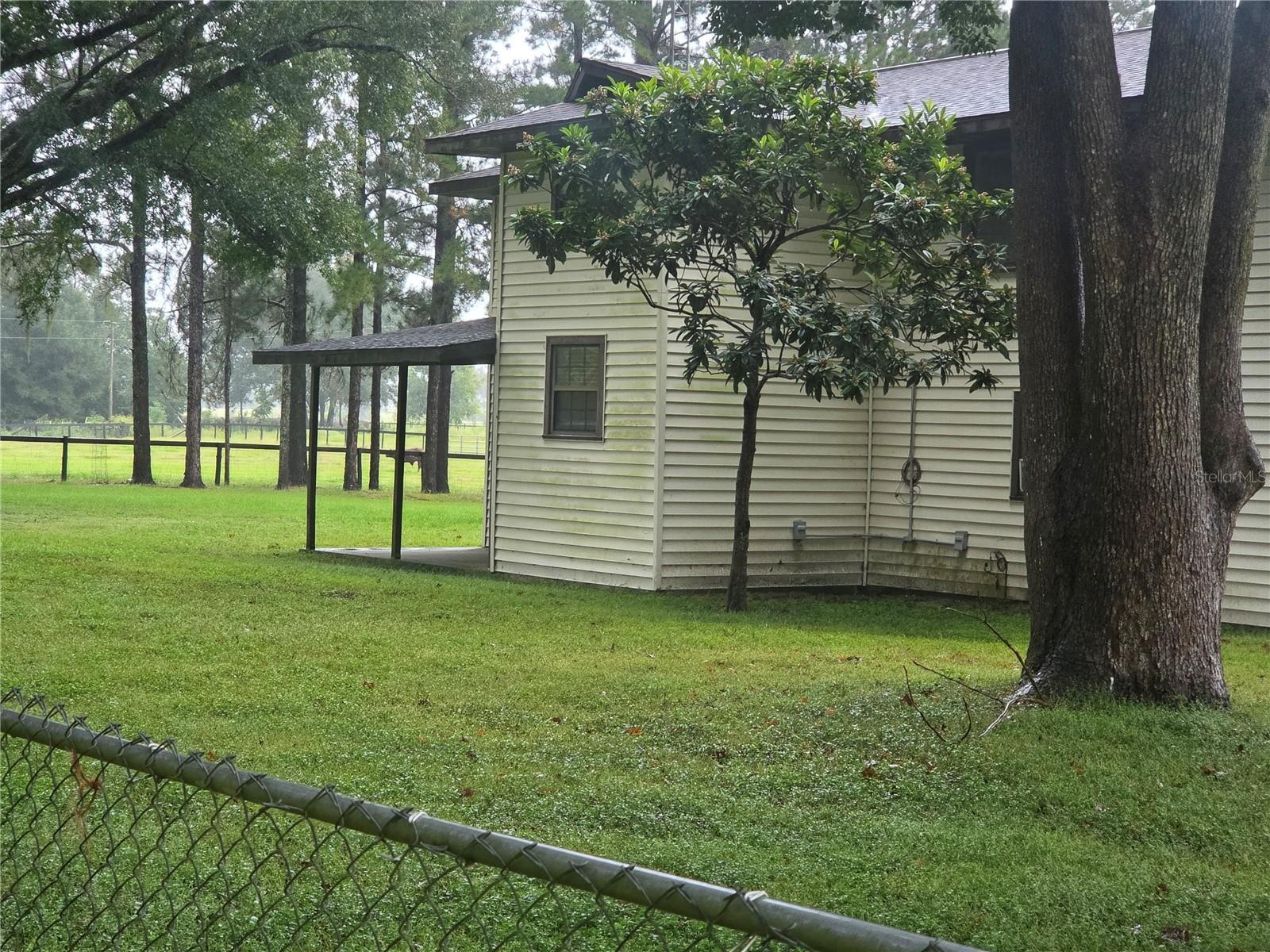 North side of house